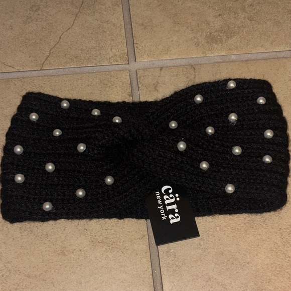 Cära New York Black Knit Headband with Pearls - Picture 2 of 3